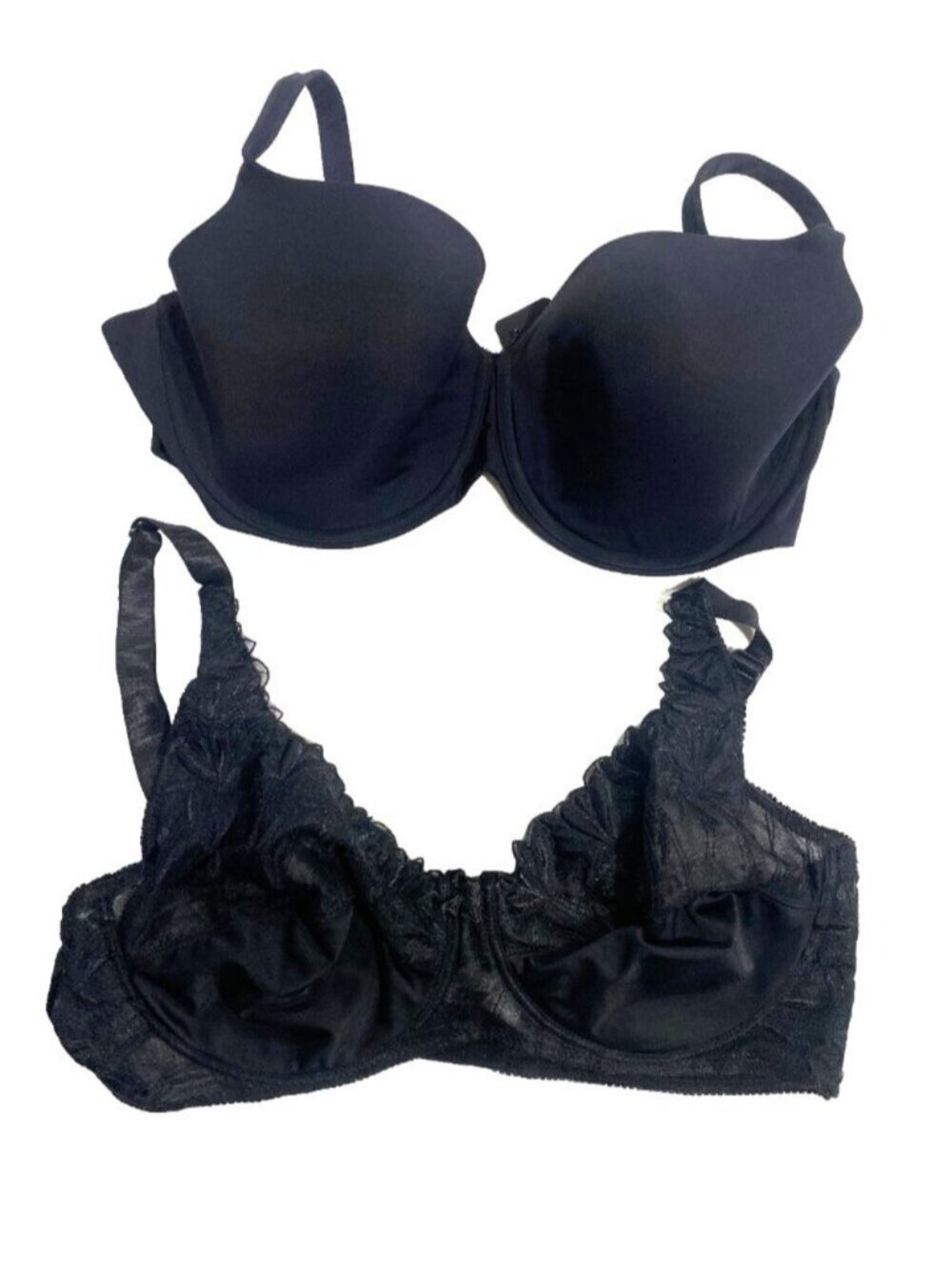 🛍️ 2/$20 ENTIRE SHOP - LA SENZA Black Underwire Bra Set 40DD Lace Plus Size Int